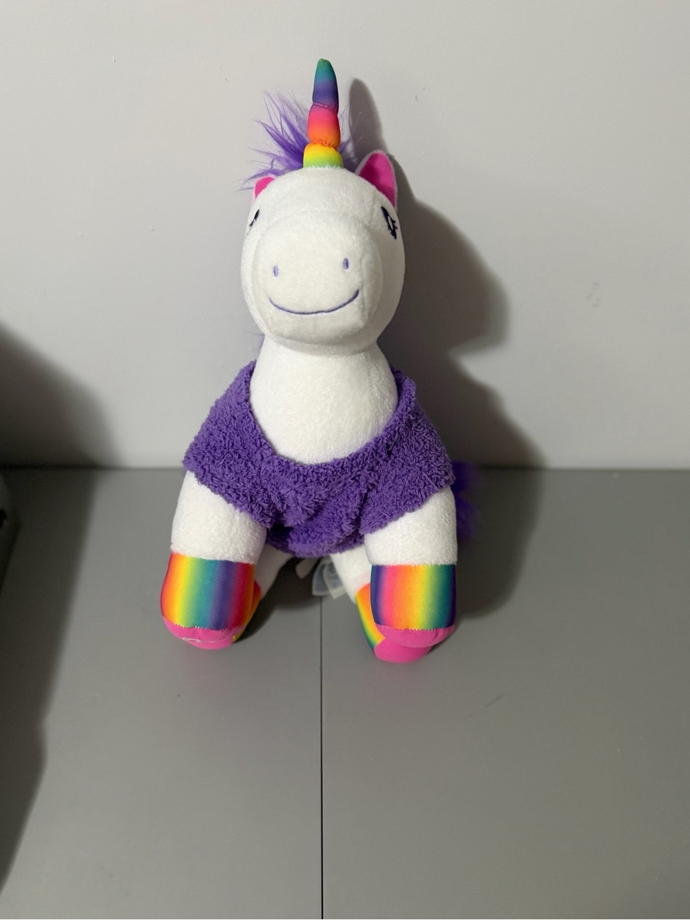 Build-A-Bear Workshop Color Craze Unicorn Plush White Rainbow Purple 2019 Shirt